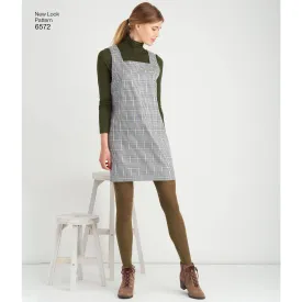 6572 New Look Pattern 6572 Misses' Jumper Dress