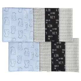 8-Pack Baby Boys Bear Burp Cloths