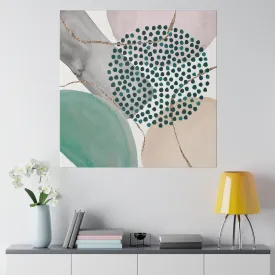 Abstract Artwork | Canvas Wall Art | Pastel Green Blue Beige