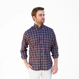 Block Island Flannel - Lightweight Brown Tartan