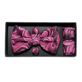 BOW, POCKET SQUARE & CUFFLINK GIFT SET