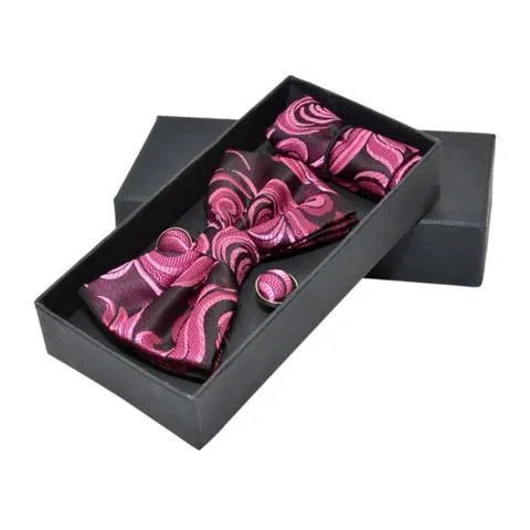 BOW, POCKET SQUARE & CUFFLINK GIFT SET