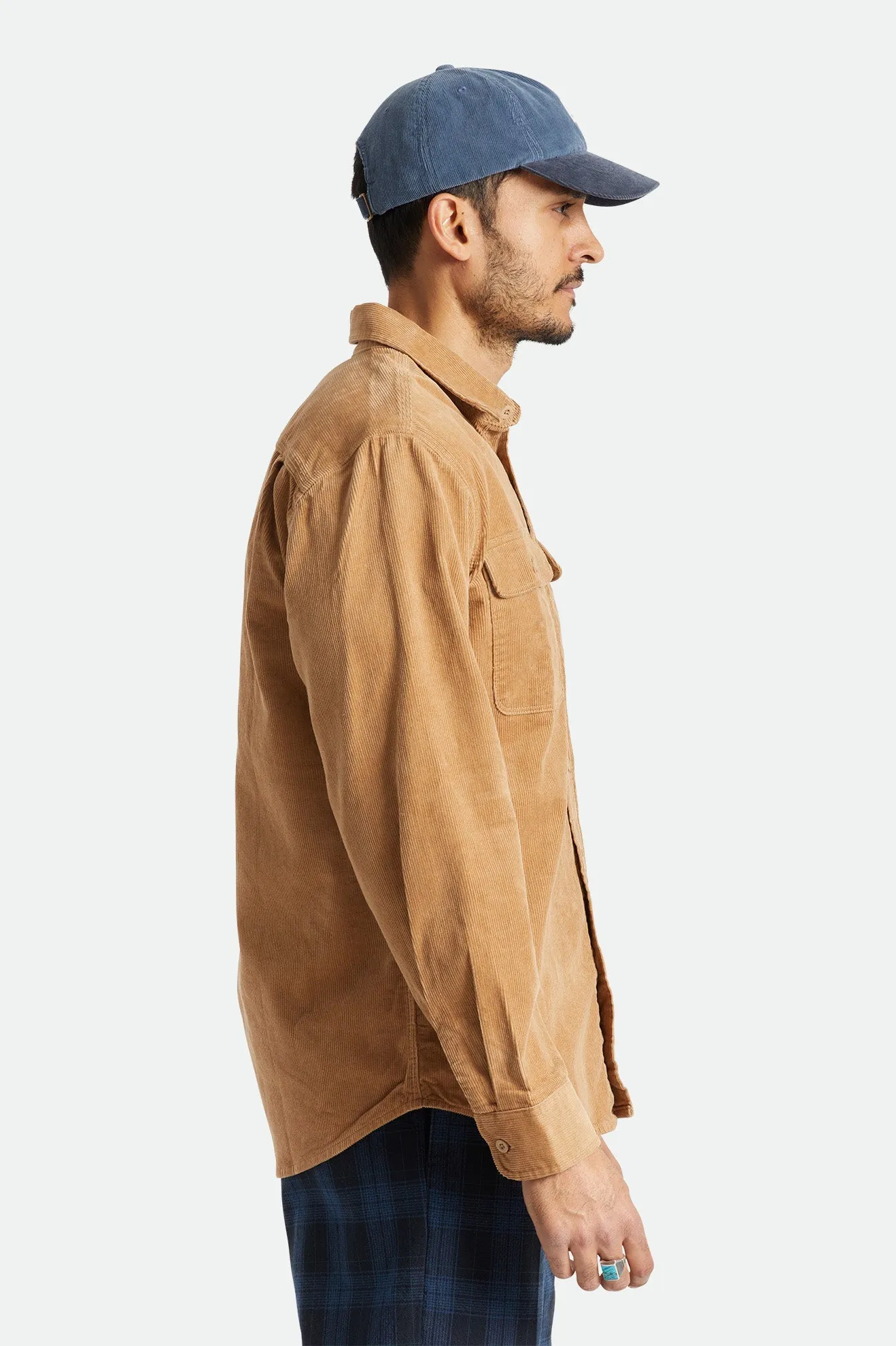 Brixton Bowery Corduroy Long Sleeve Flannel - Mojave