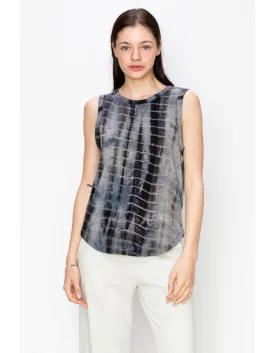 Cozy Tie Dye Tank Grey/ Indigo