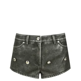 Faux-Leather Skort