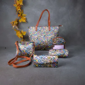 Go Special Tote Combo Set Multi-colour Small Circle  Design