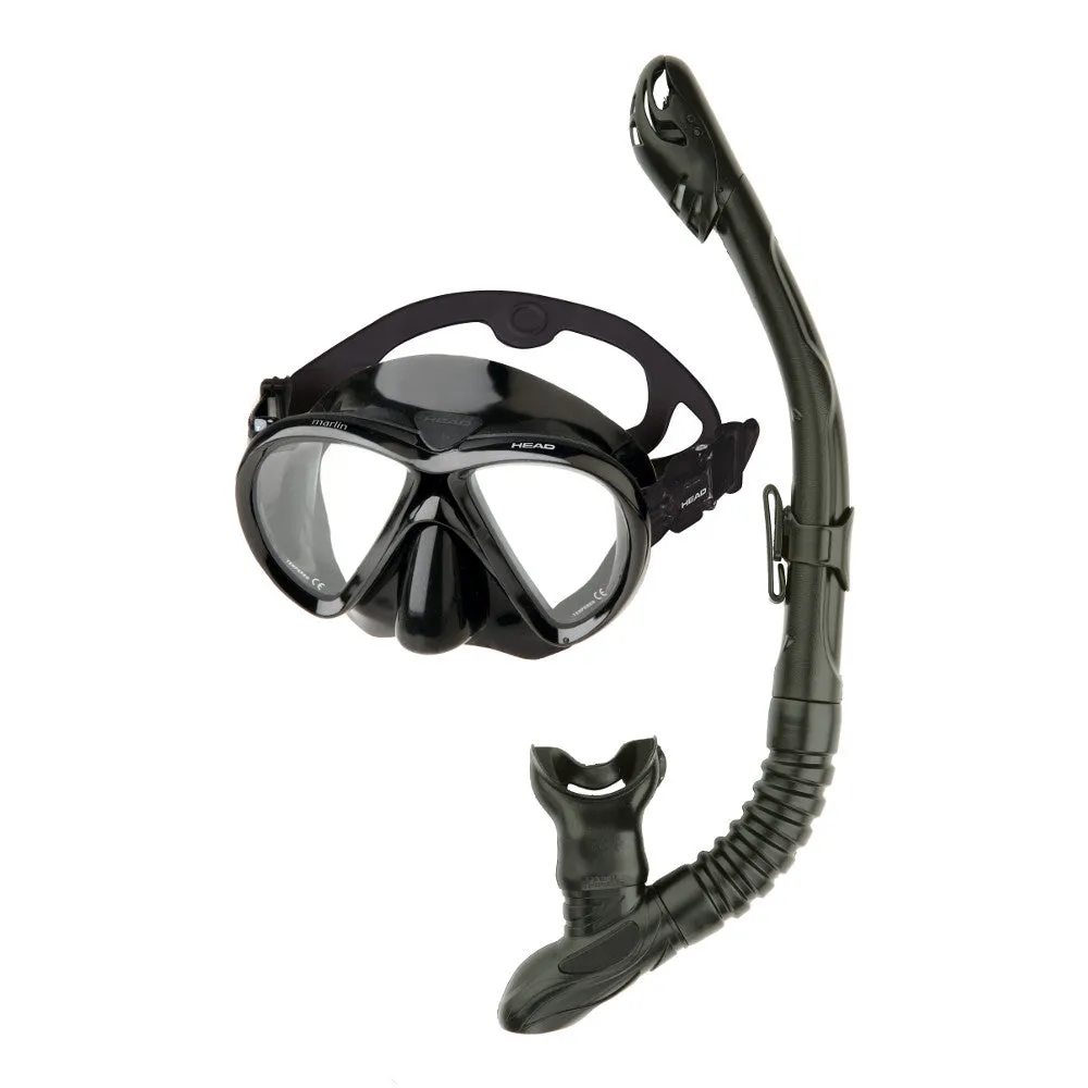 Head Adult Marlin Purge Mask and Dry Snorkel Combo Set