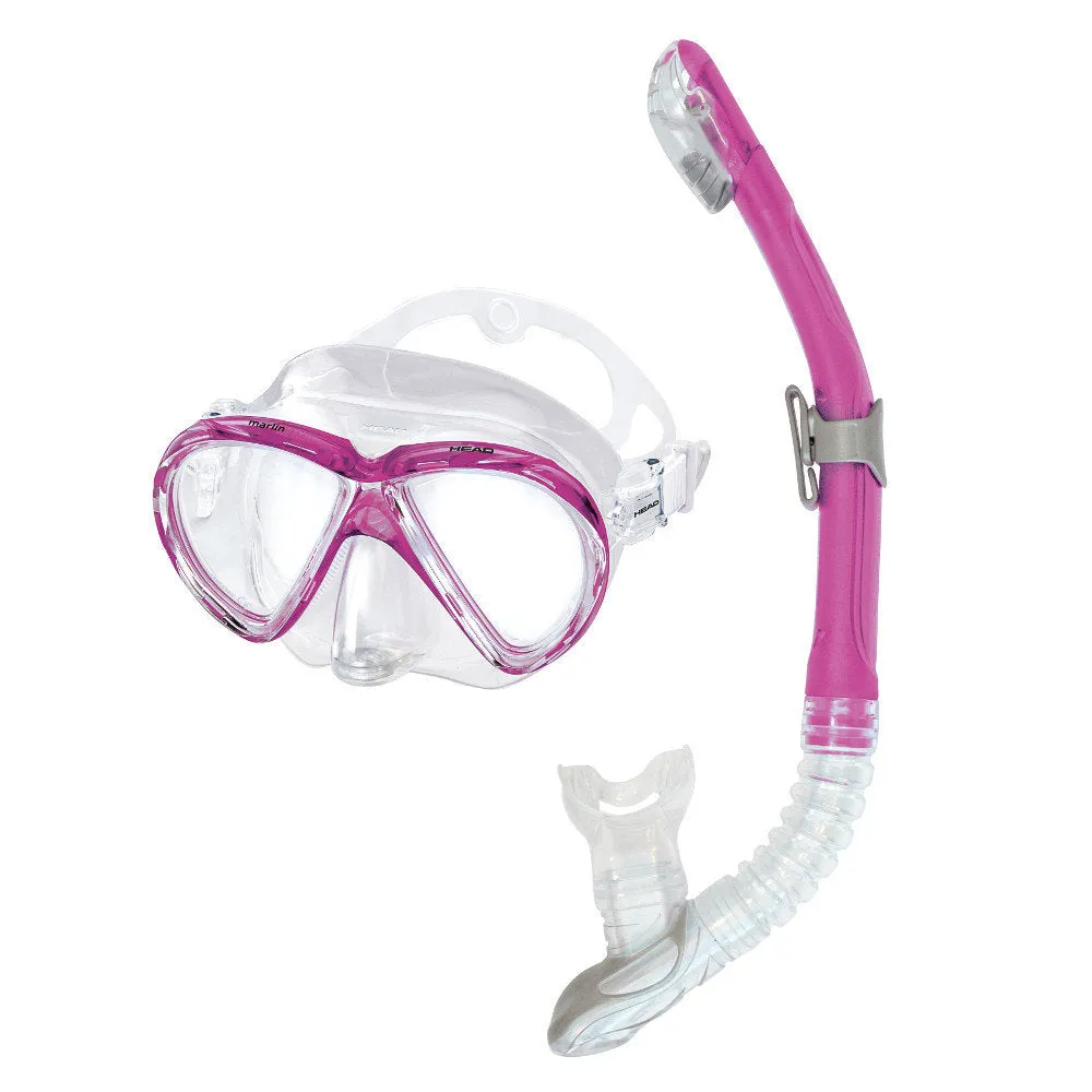 Head Adult Marlin Purge Mask and Dry Snorkel Combo Set