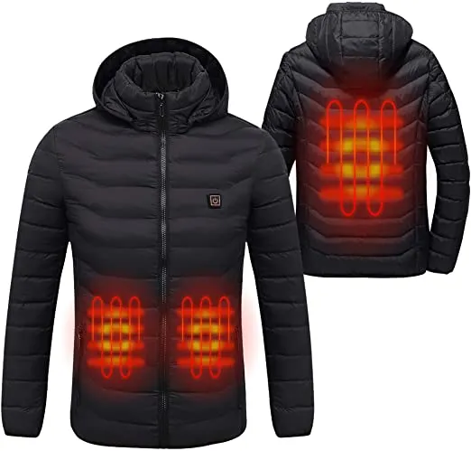 Heated Duck Down Hooded Jacket