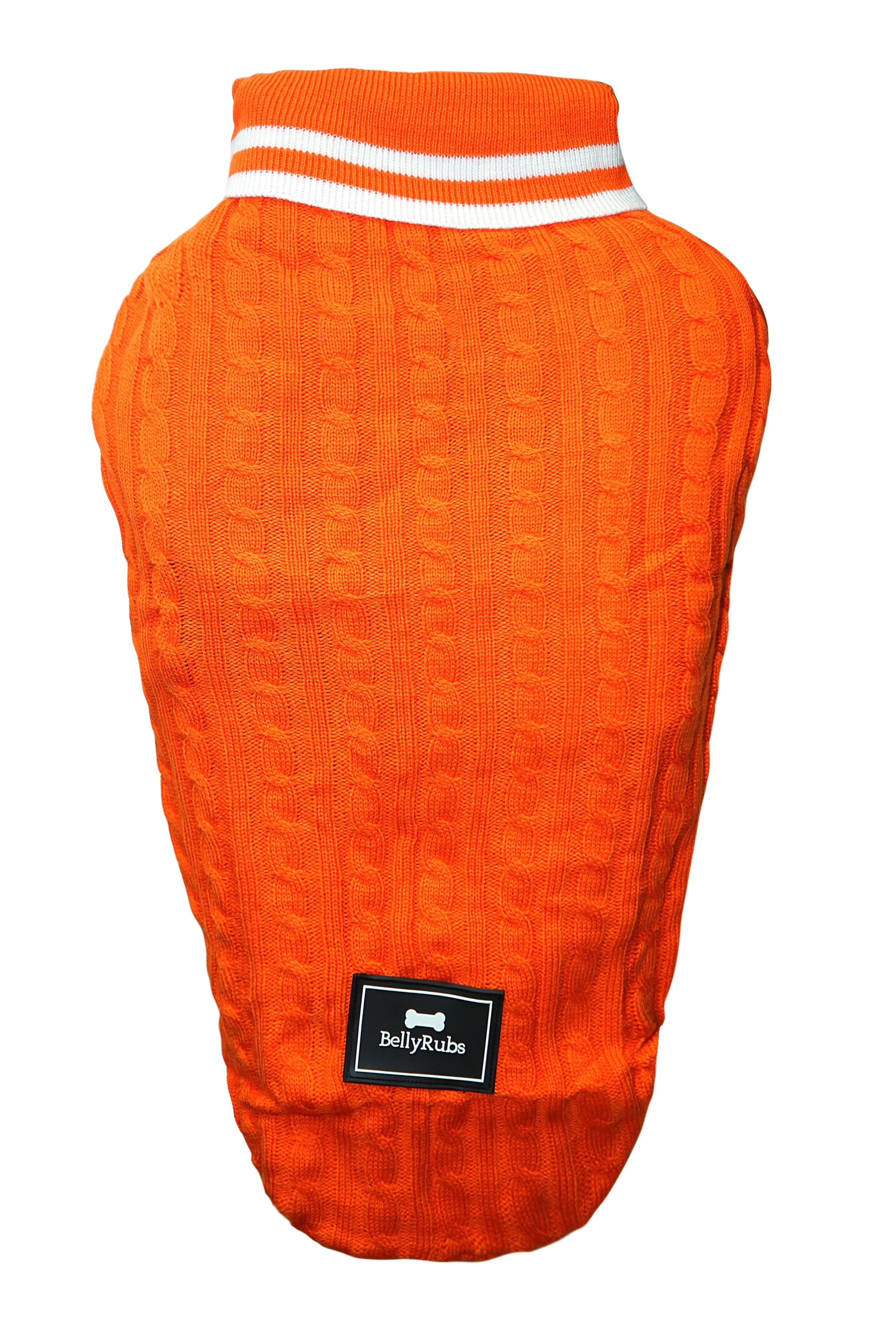 Knit Me Up Dog Sweater- Orange