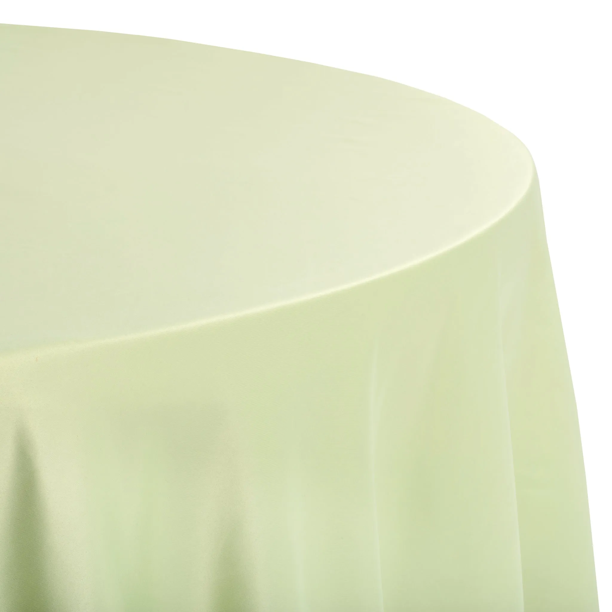 Lamour Satin 132" Round Tablecloth - Sage Green