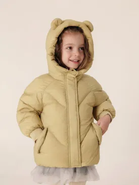 MARC & JANIE Girls Ultralight Bear Ears Hooded Down Parka 231208