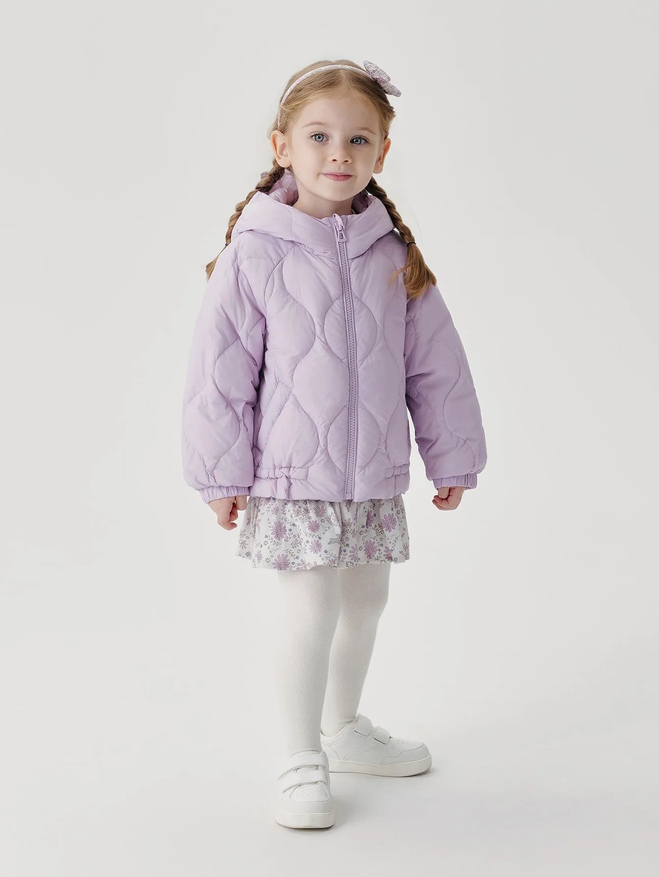 MARC & JANIE Girls Ultralight Hooded Quilted Down Parka 231626