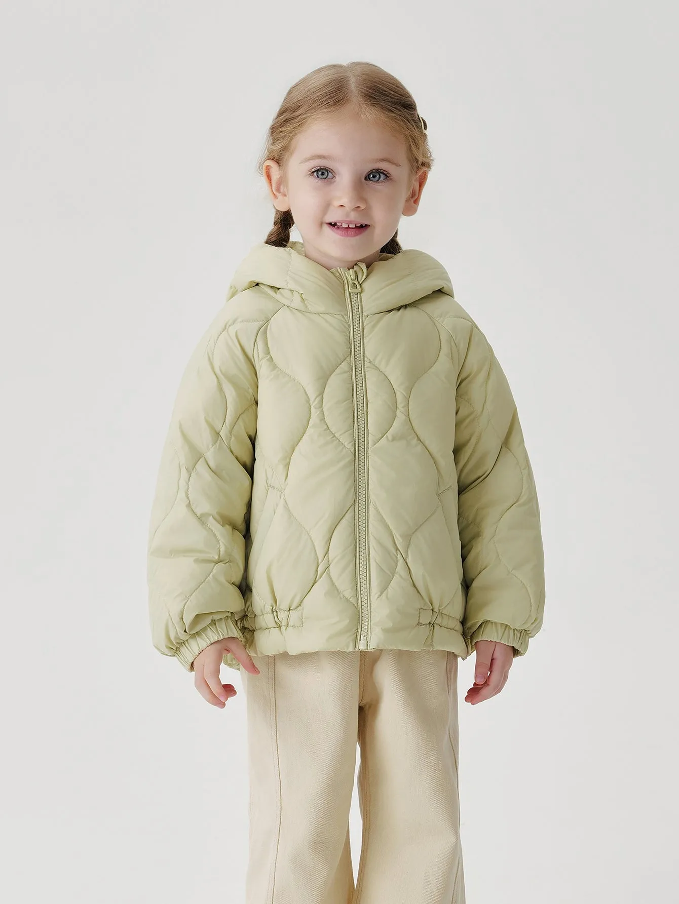 MARC & JANIE Girls Ultralight Hooded Quilted Down Parka 231626