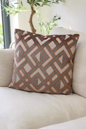 Melrose Ginger & Grey Cushion