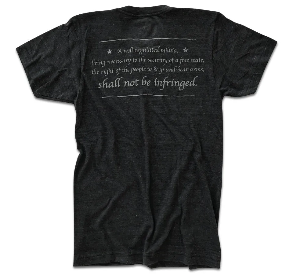 Men's Shall Not Be Infringed Second Amendment T Shirt (Heather Black)