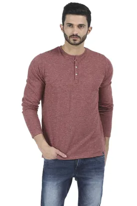 Muscle Fit Henley Full Sleeve T Shirt