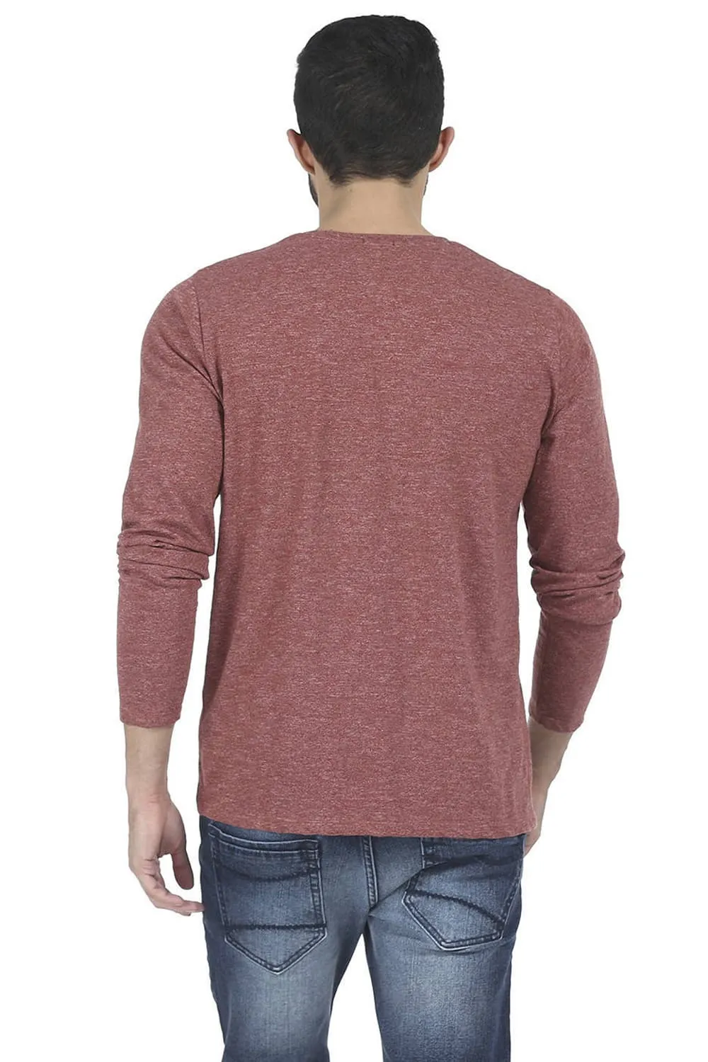 Muscle Fit Henley Full Sleeve T Shirt