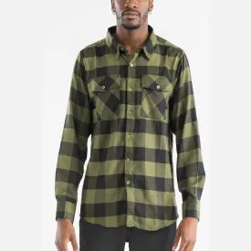 Olive & Black Checkered Flannel Shirt