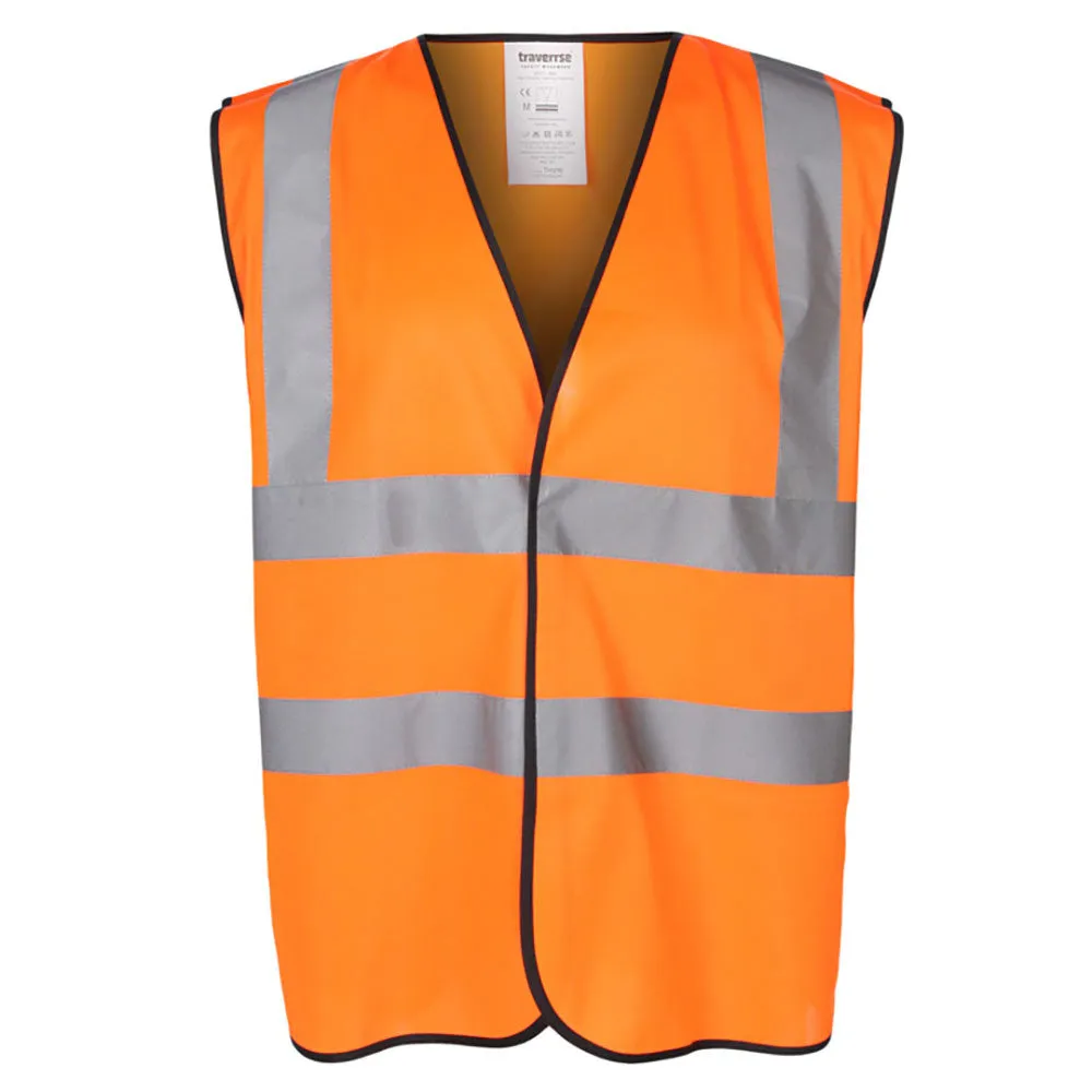 Orange High Visibility 80 GSM knitted EN471 Certified Waistcoat