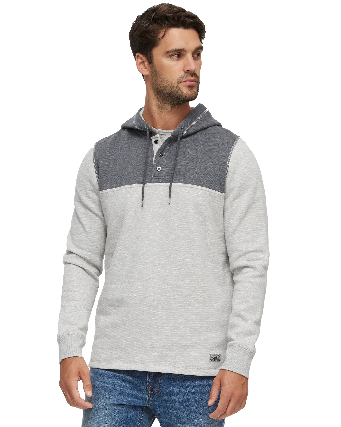 PAXVILLE COLORBLOCK FLEECE HOODED HENLEY