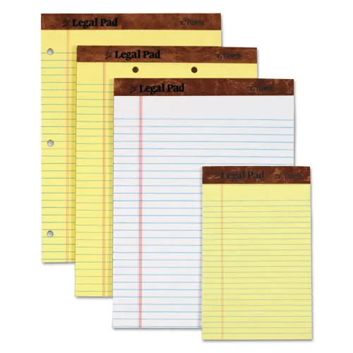 "the Legal Pad" Perforated Pads, Wide-legal Rule, 8.5 X 11, Canary, 50 Sheets, 3-pack