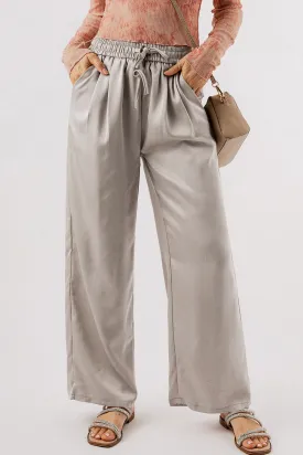 Smocked Wide Leg Pants