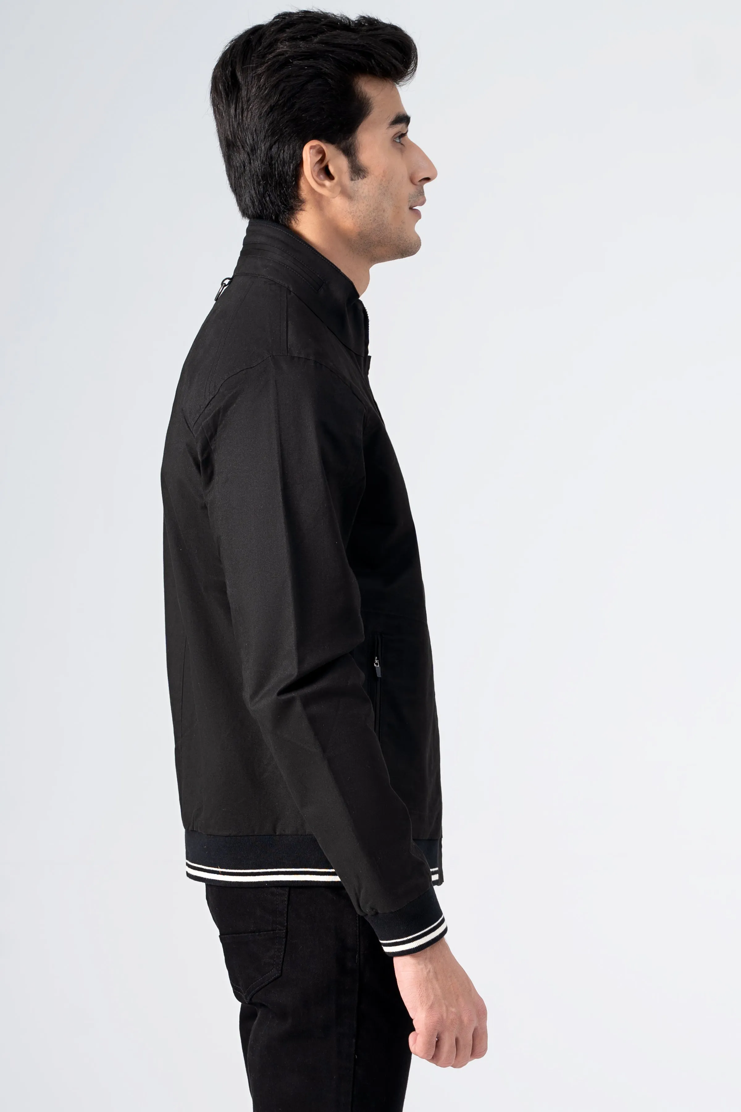 Tipping Cotton Jacket Black